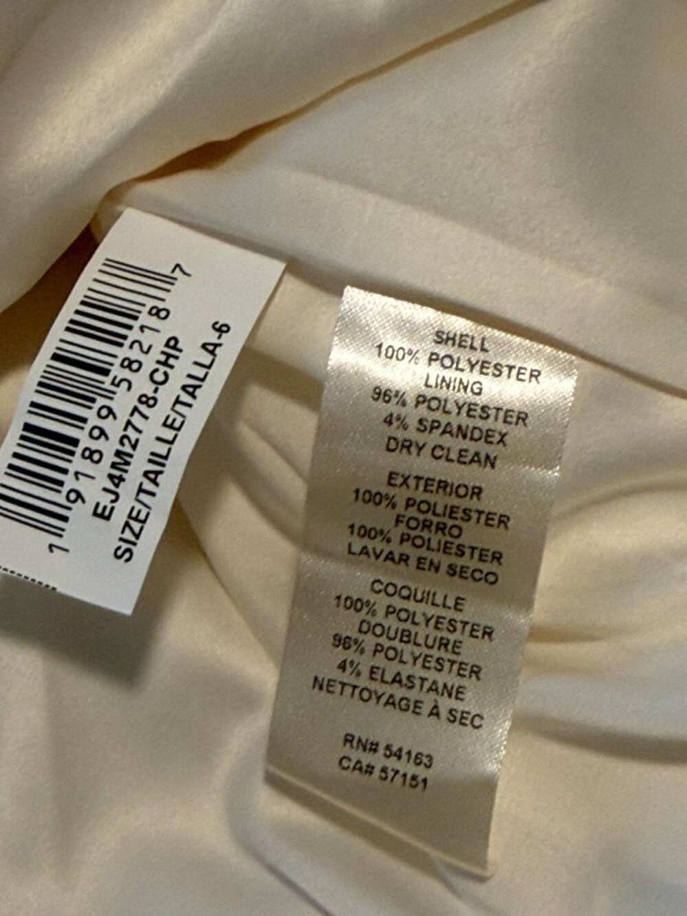 Eliza J Ivory Sequin Embroidered Balloon-Sleeve Gown Dress Size 6 NWT - Picture 11 of 13
